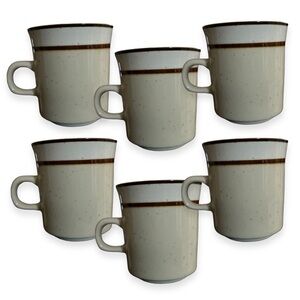 Sango‎ Rainbow Stoneware Mug Set Capri 651 Restaurant Lot of Six
